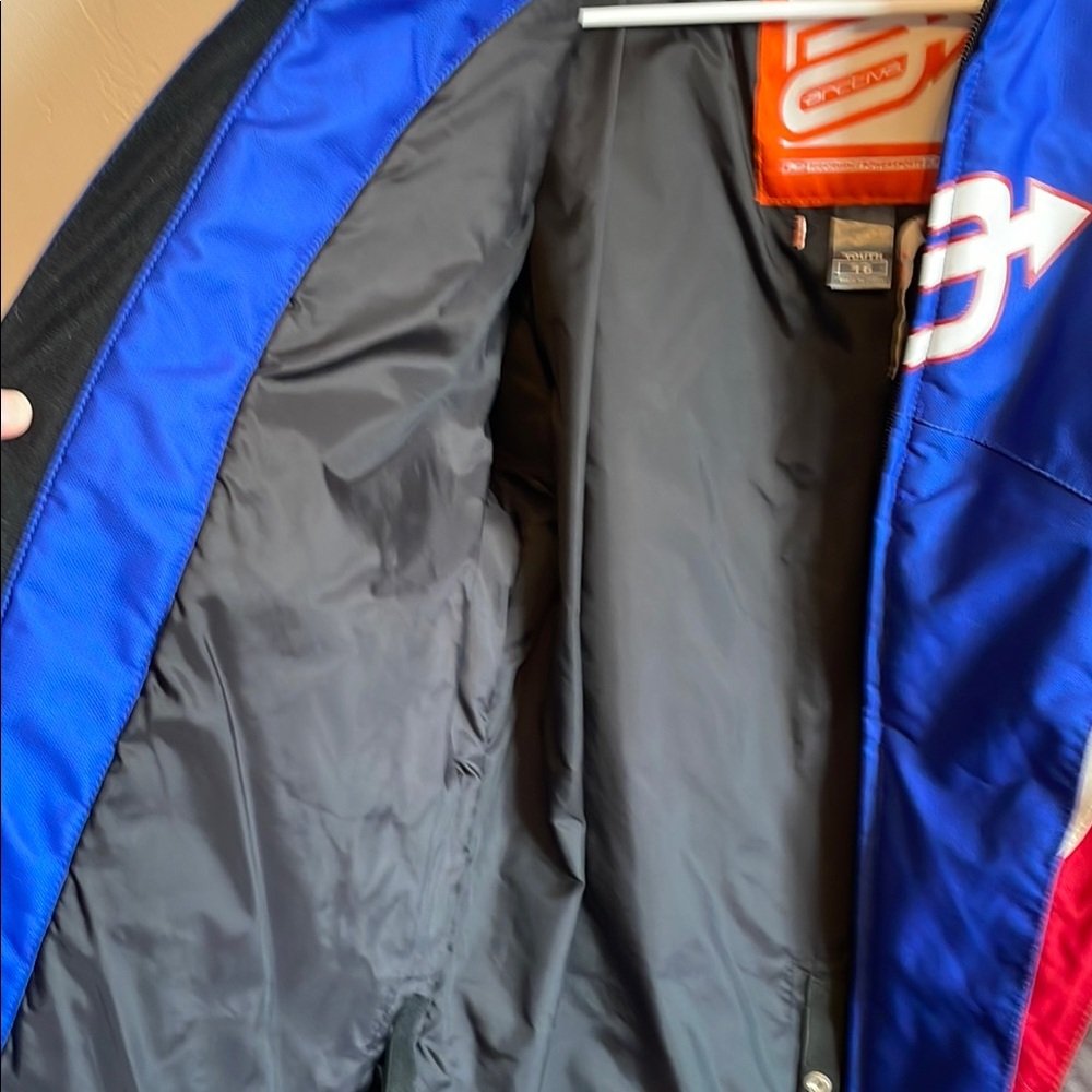 Kids Blue and Red Racing Jacket - Picture 5 of 11